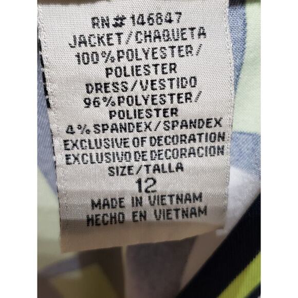 Maya Brooke Women's Multicolor Round Neck Sleeveless Knee Length Dress Size 12 - Picture 10 of 14